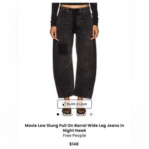 We The Free Wide Leg Barrel Jeans Black